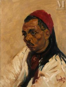 NARDUS Leonardus 1868-1955,Portrait d'un tunisien,Millon & Associés FR 2023-06-16