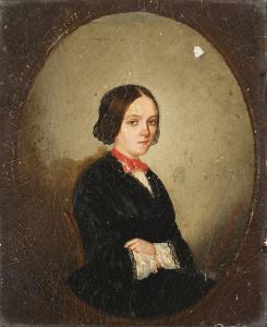 NARJOT Ernest 1826-1898,Ritratto di giovane assisa,1850,Il Ponte Casa D'aste Srl IT 2019-09-17