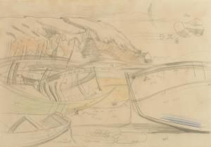 NASH John Northcote 1893-1977,Boats Pulled Up,Bonhams GB 2024-03-27