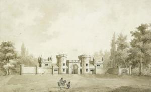 John Nash - Design For A Gothic Country Seat For Charles Townley