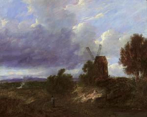 NASMYTH Patrick Peter,A figure on a country road before a windmill,1828,Christie's 2007-03-28