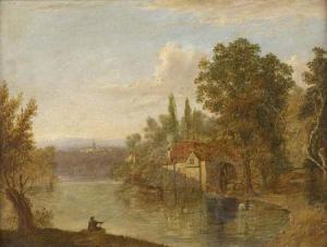 NASMYTH Patrick Peter,A WOODED RIVER LANDSCAPE WITH WATERMILL,1814,Lyon & Turnbull 2007-05-24