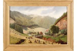 NATALIS A 1843,Mountainous landscape with farm workers and cattle,Twents Veilinghuis NL 2015-10-16