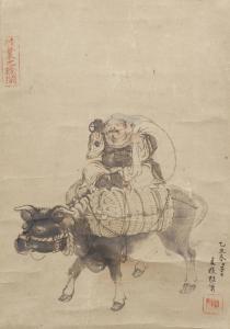 NATSUO Kano 1828-1898,Daikoku, the God of Wealth,1865,Bonhams GB 2014-11-06
