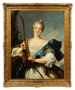 NATTIER Jean Marc 1685-1766,Jeune femme en chasseresse,Hindman US 2018-10-17