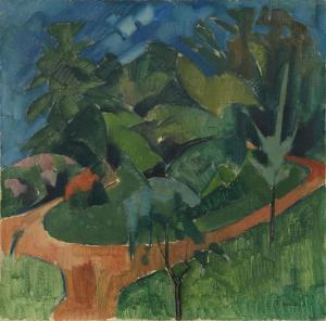 NAUEN Heinrich,Park Dilborn mit Rondell (Park Dilborn with rounda,1921,Sotheby's 2023-09-21