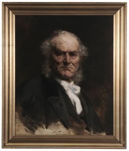 NAUEN Paul 1859-1932,Portrait of Scowling Older Man,Brunk Auctions US 2015-09-11