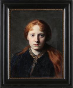 NAUJOK Gustav 1861,Portrait eines Mädchens mit rotem Haar,1892,Arnold DE 2021-11-20
