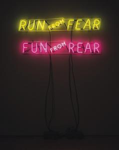 NAUMAN Bruce 1941,Run from Fear, Fun from Rear,1972,Christie's GB 2018-11-15