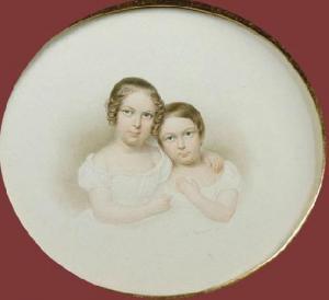 NAUMANN Christian Gottlob 1783-1868,Portret dziewczynek,Rempex PL 2009-12-16