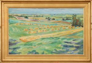 NAUR Albert 1889-1973,A harvest landscape,Bruun Rasmussen DK 2007-10-22