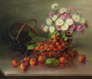 NAUTS GUILLAUME 1900-1900,Composition florale aux fraises et cerises,Horta BE 2024-04-22