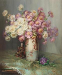 NAUTS GUILLAUME 1900-1900,Composition florale aux objets asiatiques,Horta BE 2024-04-22