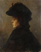 NAUWELAERTS Georges 1873-1939,Woman in profile,1894,Bernaerts BE 2009-10-19