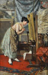 NAVARRA Gerolamo 1852-1920,Figura femminile allo specchio,Meeting Art IT 2023-05-20