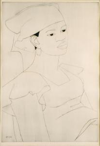 NAVEZ Leon 1900-1967,Portrait d'Africaine,Galerie Moderne BE 2011-02-08