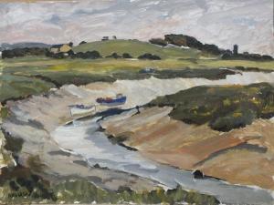 NAVIASKY Philip 1894-1983,An estuary scene with sailing vessels,Cuttlestones GB 2018-06-07