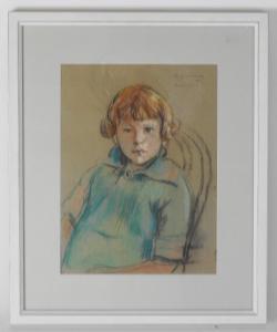 NAVIASKY Philip 1894-1983,Portrait of a girl with ginger hair signed,1923,Halls GB 2016-08-31