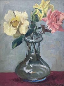 NAVIASKY Philip 1894-1983,Still Life of Roses in a Glass Vase,David Duggleby Limited GB 2024-03-15