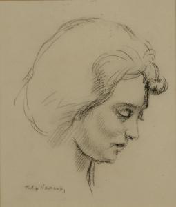 NAVIASKY Philip 1894-1983,The Artist's Wife, head and shoulders in profile, ,Morphets GB 2016-12-01