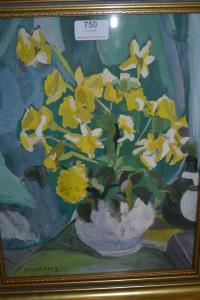 NAVIASKY,vase of yellow flowers,Lawrences of Bletchingley GB 2021-04-27