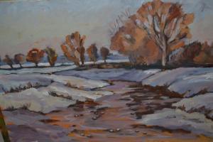 NAVIASKY,winter river landscape,20th Century,Lawrences of Bletchingley GB 2017-10-17