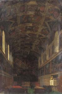 NAVLET Victor 1819-1886,The Sistine Chapel,1870,Christie's GB 2002-11-21
