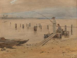 NAWASOFF Wassilij Ivanowitch 1862-1919,A fisherman,1889,Palais Dorotheum AT 2023-04-04