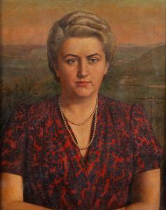 NAWROCKI Boleslaw 1877-1946,Portrait of a lady with a string of pearls,1945,Desa Unicum 2021-10-26