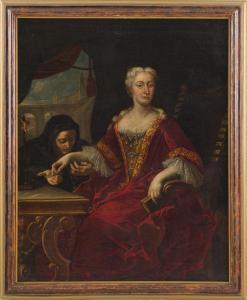 NAZARI Bartolomeo 1699-1758,Ritratto di gentildonna nell'atto di fare l'elemos,Trionfante 2022-12-17