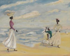 NEAL Frank 1915-1955,Four Figures by the Sea,1944,Swann Galleries US 2015-04-02