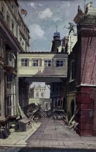 NEAVE Henry 1900-1900,Demolition at Printing House Square,1960,Reeman Dansie GB 2023-08-28
