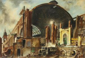 NEAVE Henry 1900-1900,The demolitian of Cannon Street Station,1968,Bonhams GB 2015-07-15