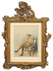NEBEL Karl 1865,Portrait eines jungen Herrn in höfischer Rokoko-Tracht,Schloss DE 2013-05-04