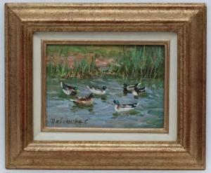 NEBESSIKHINE Sergeï 1964,Ducks on the lake,Dickins GB 2017-11-10