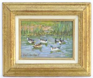 NEBESSIKHINE Sergeï 1964,Ducks on the lake,Claydon Auctioneers UK 2020-08-17