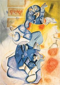 NECHITA ALEXANDRA 1985,Abstract Figure in Blue,1997,Abell A.N. US 2023-07-12