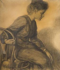 NECHLEBA Vratislav 1885-1965,Sitting Girl,Palais Dorotheum AT 2017-11-25