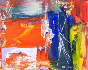 NEDOSHYTKO OLEG 1950,abstract composition with bold colors and brushstr,888auctions CA 2024-02-15