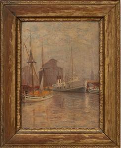 NEEDHAM JAMES BOLIVAR 1850-1931,View on the Chicago River,1903,Stair Galleries US 2018-11-03