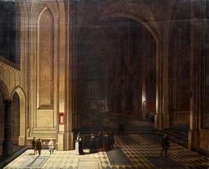 NEEFFS Pieter 1578-1661,Intérieur d'église gothique,Neret-Minet FR 2020-09-23