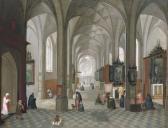NEEFS Pieter II 1620-1675,An interior of a catholic church with a priest cel,Christie's 2005-05-25