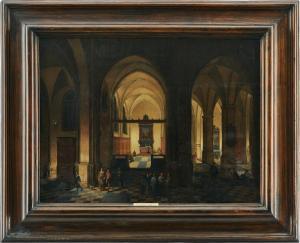 NEEFS Pieter II 1620-1675,Kyrkointeriör,1675,Uppsala Auction SE 2023-08-15
