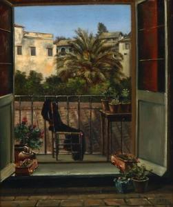 Neergaard Hermania 1799-1875,A view from Paganis Villa on Capri,1854,Bruun Rasmussen DK 2019-11-25