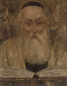 NEF Jakob 1896-1977,A Rabbi reading the Torah,Christie's GB 2007-05-24