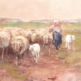 NEFKENS,Rural scene with shepherd and a flock of sheep,1880,Serrell Philip GB 2016-11-03