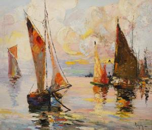 NEGELY Rudolf 1883-1950,Sails in the Open Sea,Artmark RO 2024-01-31