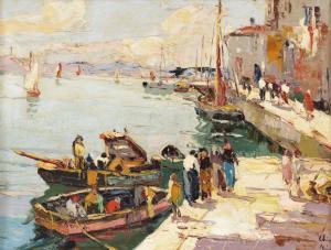 NEGELY Rudolf 1883-1950,View from Chioggia,Artmark RO 2024-04-15