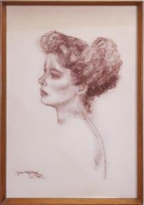 NEGULESCU Jean 1900-1993,PROFILE OF A BEAUTY,1947,Clark Cierlak Fine Arts US 2020-06-27