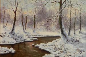 negyesi peter 1900,Winter Landscape,20th century,Rachel Davis US 2016-05-14